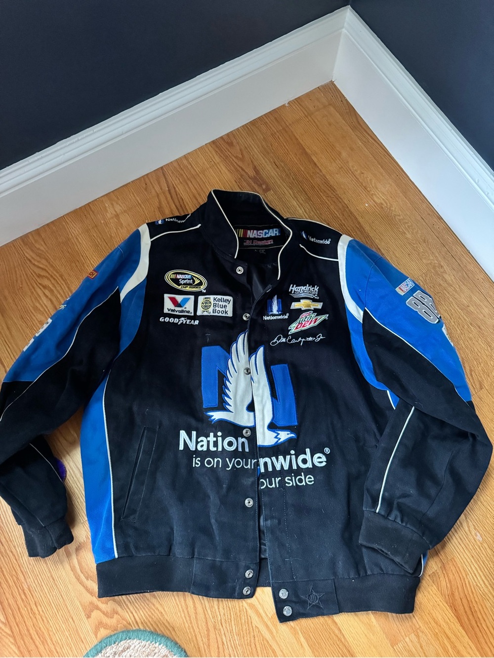 JH Design NASCAR Dale Earnhardt Jr #88 Nationwide Racing Jacket Size L